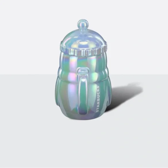 Starbucks Iridescent Blue Ceramic 14oz Penguin Mug BNWT - Picture 3 of 7